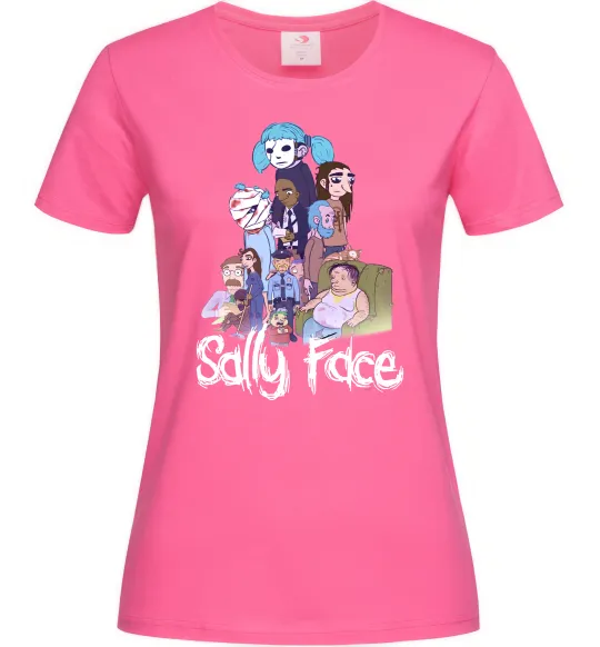 Женская футболка Саллі Фейс персонажі Ярко-розовый фото