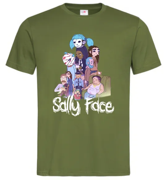 Мужская футболка Саллі Фейс персонажі Оливковый фото
