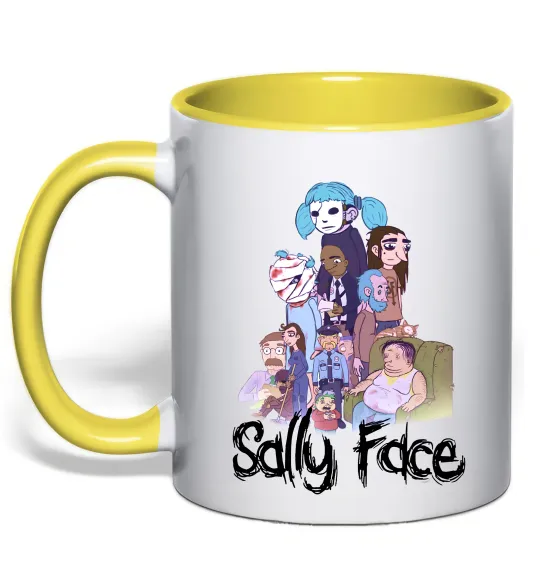 Чашка с цветной ручкой Саллі Фейс персонажі Лимонный фото