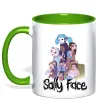 Чашка с цветной ручкой Саллі Фейс персонажі Лаймовый фото