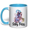 Чашка с цветной ручкой Саллі Фейс персонажі Голубой фото