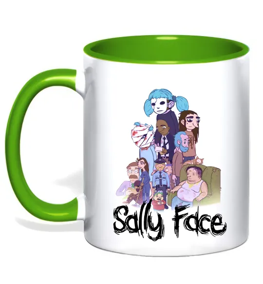 Чашка с цветной ручкой Саллі Фейс персонажі Зеленый фото