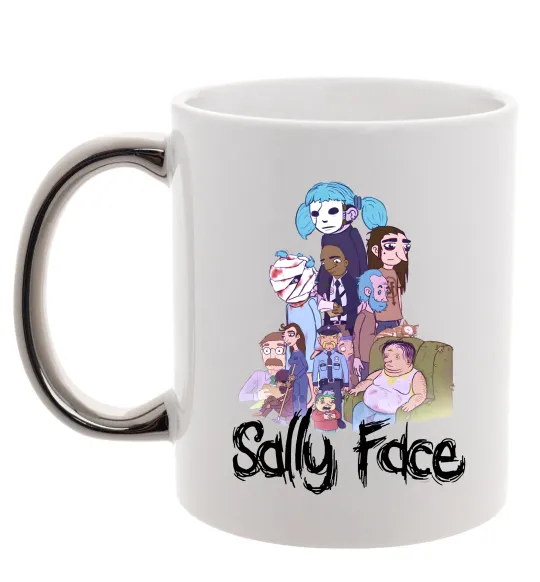 Чашка с цветной ручкой Саллі Фейс персонажі Серебро фото