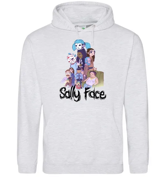 Чоловіча толстовка (худі) Саллі Фейс персонажі Сірий меланж фото