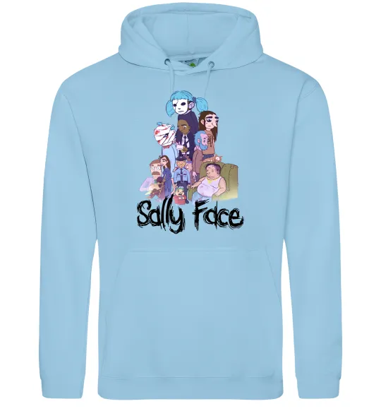 Женская толстовка (худи) Саллі Фейс персонажі Голубой фото