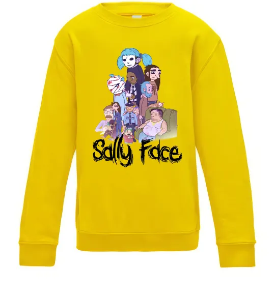 Детский Свитшот Саллі Фейс персонажі Солнечно желтый фото