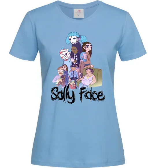 Женская футболка Саллі Фейс персонажі Голубой фото
