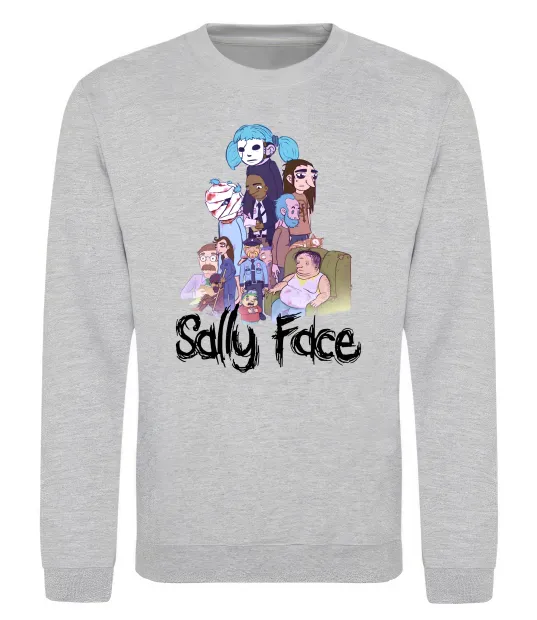 Свитшот Саллі Фейс персонажі Серый меланж фото