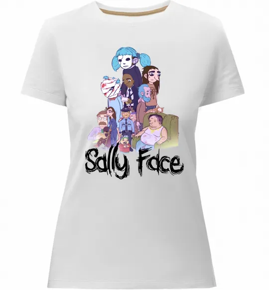 Женская премиум футболка Саллі Фейс персонажі Белый фото