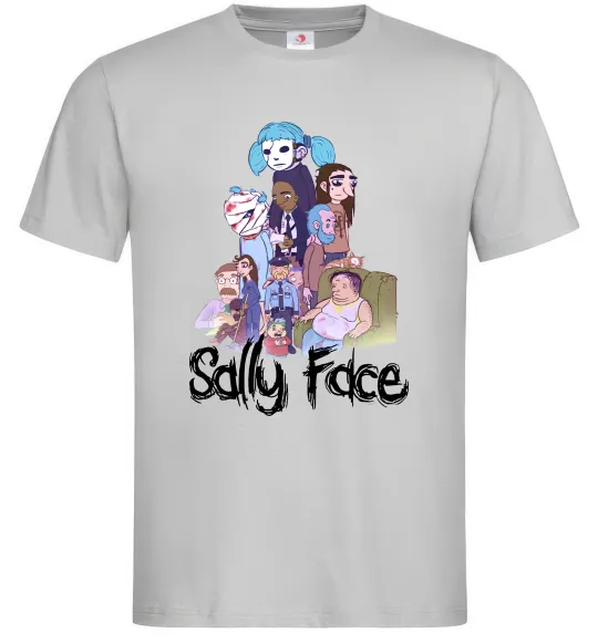Мужская футболка Саллі Фейс персонажі Серый фото