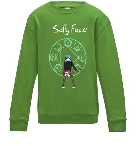 Детский Свитшот Sally with guitar Лаймовый фото