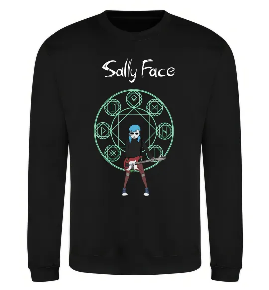 Свитшот Sally with guitar Черный фото