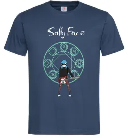 Мужская футболка Sally with guitar Темно-синий фото