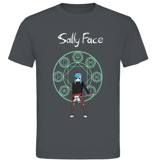 Мужская футболка Sally with guitar Графит фото