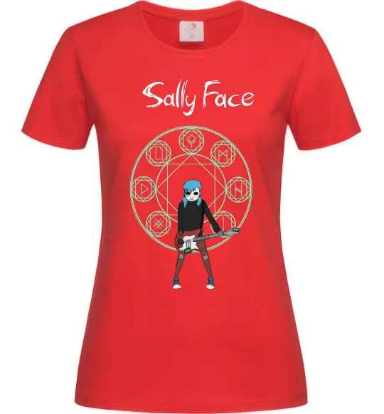 Жіноча футболка Sally with guitar Червоний фото