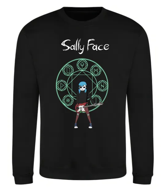 Свитшот Sally with guitar Черный фото