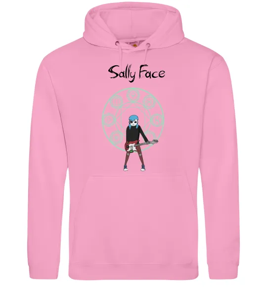 Мужская толстовка (худи) Sally with guitar Розовый фото