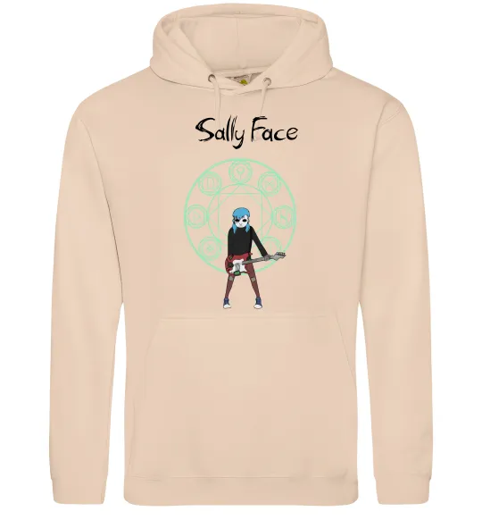 Мужская толстовка (худи) Sally with guitar Песочный фото