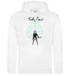 Женская толстовка (худи) Sally with guitar Белый фото