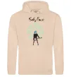 Женская толстовка (худи) Sally with guitar Песочный фото