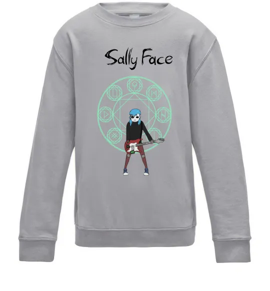 Детский Свитшот Sally with guitar Серый меланж фото