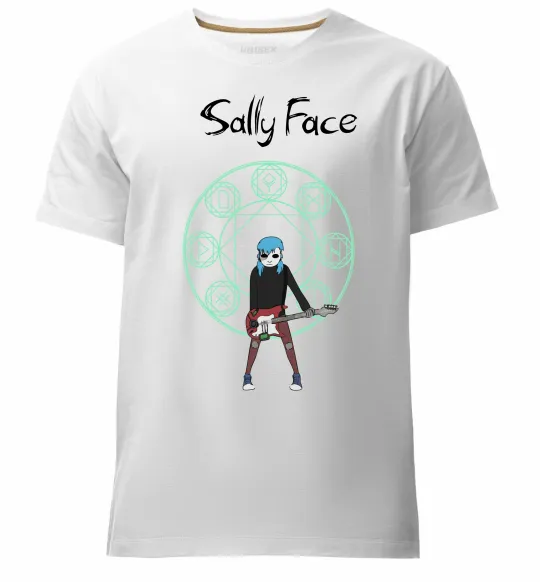 Мужская премиум футболка Sally with guitar Белый фото