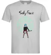 Мужская футболка Sally with guitar Серый фото