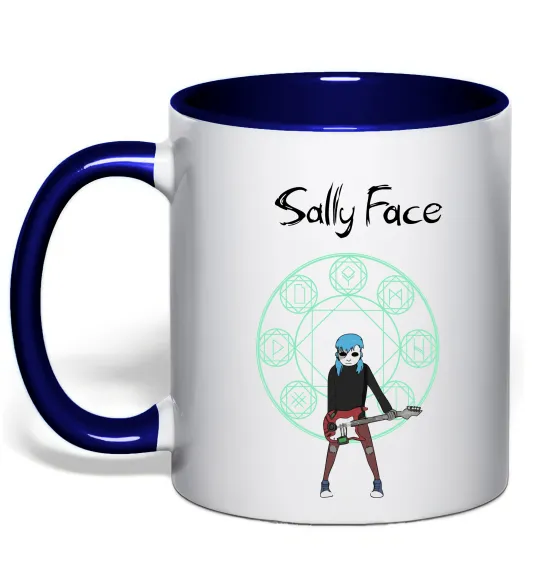 Чашка с цветной ручкой Sally with guitar Глубокий темно-синий фото