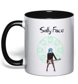 Чашка с цветной ручкой Sally with guitar