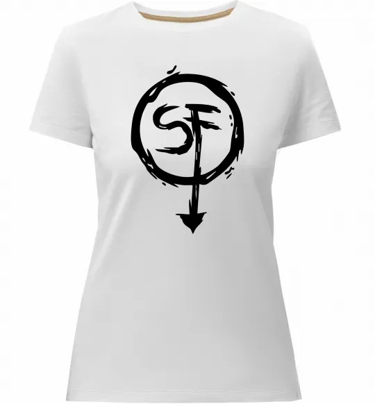 Женская премиум футболка SF Белый фото