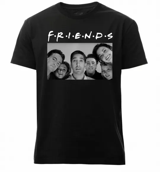 Мужская премиум футболка Friends фото Черный фото