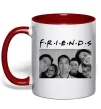 Чашка с цветной ручкой Friends фото Красный фото