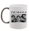 Чашка с цветной ручкой Friends фото Серебро фото