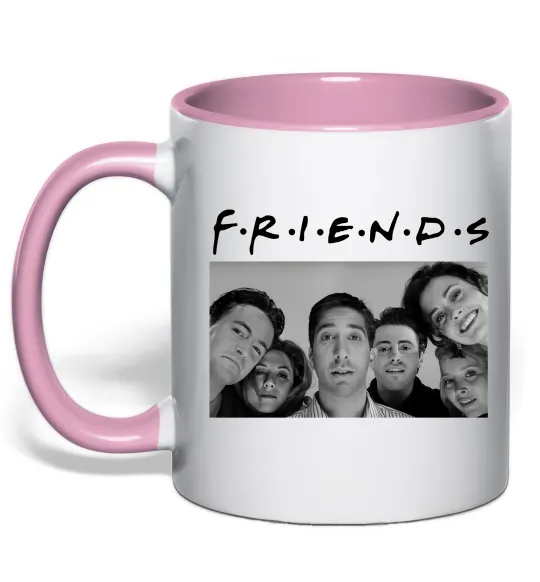 Чашка с цветной ручкой Friends фото Нежно розовый фото