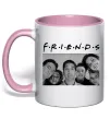 Чашка с цветной ручкой Friends фото Нежно розовый фото