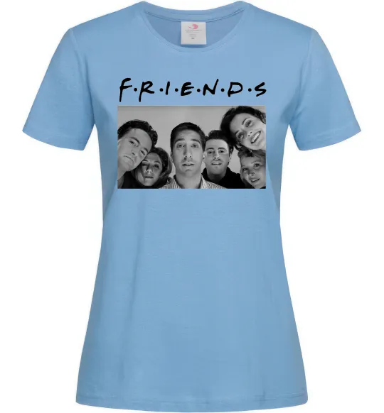 Женская футболка Friends фото Голубой фото