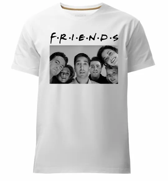 Мужская премиум футболка Friends фото Белый фото