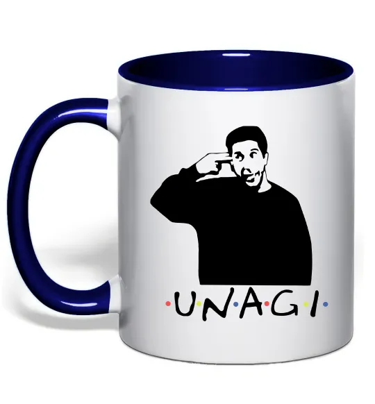 Чашка с цветной ручкой Friends Unagi Глубокий темно-синий фото