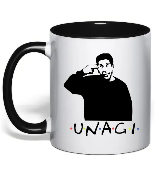 Чашка с цветной ручкой Friends Unagi Черный фото