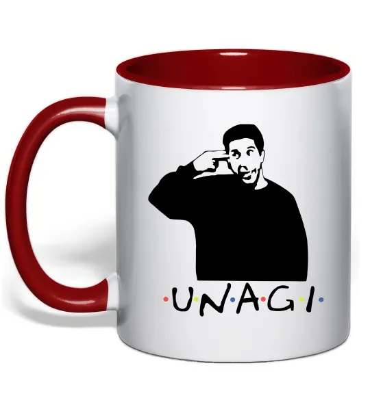 Чашка с цветной ручкой Friends Unagi Красный фото