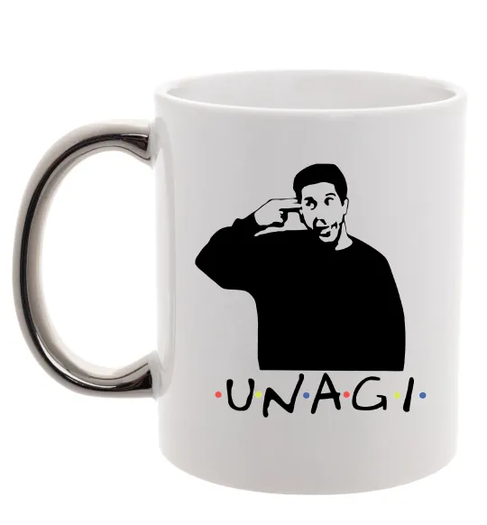 Чашка с цветной ручкой Friends Unagi Серебро фото