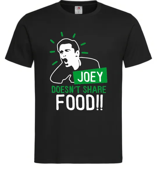 Мужская футболка Joey doesn`t share food Черный фото