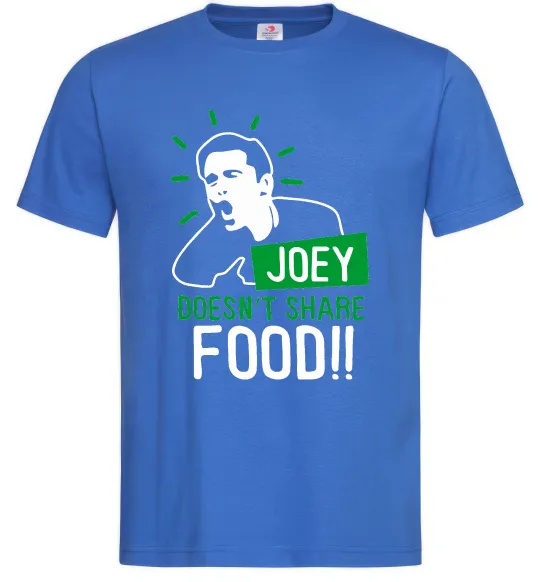 Мужская футболка Joey doesn`t share food Ярко-синий фото