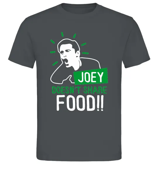 Мужская футболка Joey doesn`t share food Графит фото