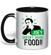 Чашка с цветной ручкой Joey doesn`t share food Черный фото