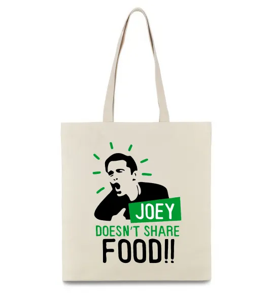 Эко-сумка Joey doesn`t share food Бежевый фото