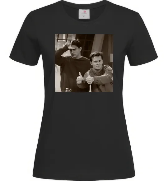 Женская футболка Joey and Chandler Черный фото