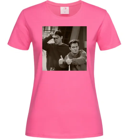 Женская футболка Joey and Chandler Ярко-розовый фото