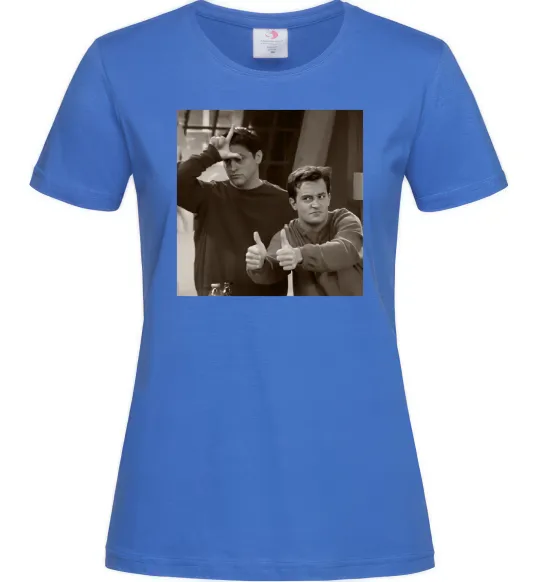Женская футболка Joey and Chandler Ярко-синий фото