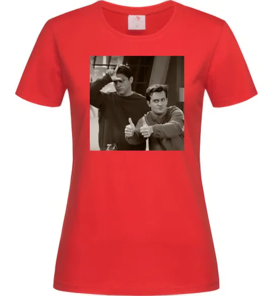 Женская футболка Joey and Chandler Красный фото